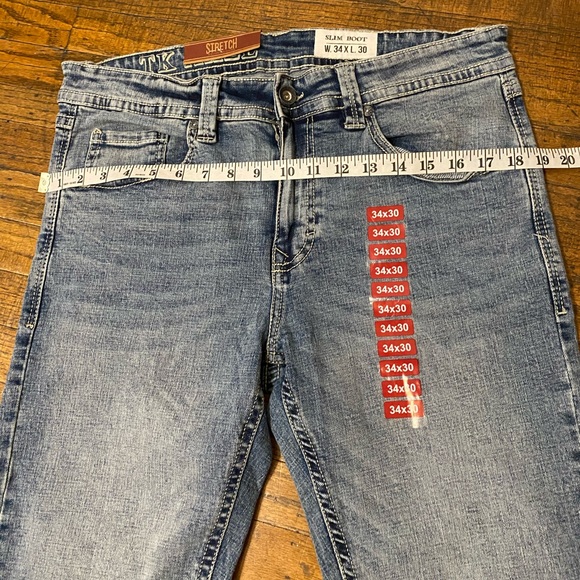 T.K. Axel Brand Men's Size 34x30 Denim Jeans - Picture 9 of 12